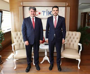 TÜİB Başkanı Hüseyin Büyükfırat, TİKA Başkanı Abdullah Eren ile Görüştü